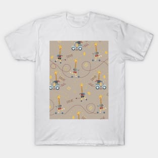 Cool giraffe beige background T-Shirt